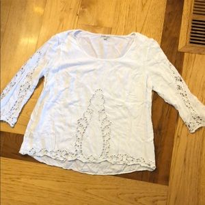 Cotton doily blouse by charlotte Russe GUC